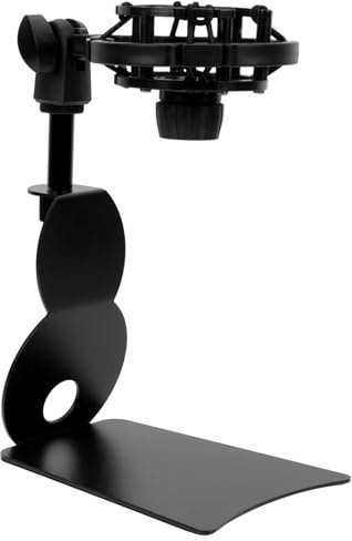 Soporte de Micrófono de Escritorio Abrazadera de Mesa 1 Juego Negro