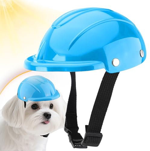 Hund Motorradhelm - Schutzhelm Für Hunde,Schutzhelm Winddicht Atmungsaktiv Verstellbar Für Fahrrad Hundewandern Outdoor Aktivitäten