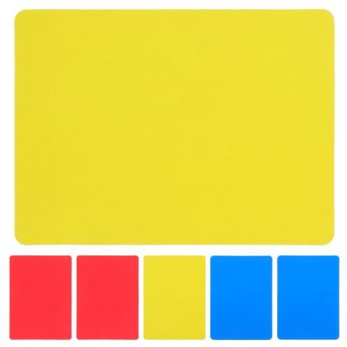 BESTonZON Schiedsrichterkarten Set Gelb Blau Rot Für Fußballspiele Offizielle Fußballschiedsrichterausrüstung Für Verwarnung Platzverweis Und Spielkontrolle 6 Stück