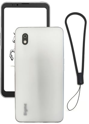 Frosted Clear Case for Bigme HiBreak Pro 6.13 Epaper Cell Phone, FJIASTB Flexible TPU Shockproof Cover with Lanyard for Bigme eReader, Lightweight (Semi-Transparent)
