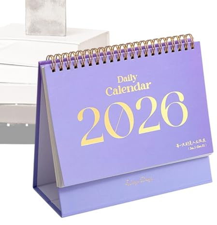 JINGLING Calendrier de Bureau,Planificateur Bureau Avec 2 Autocollants - Calendrier Pour Filles,pour Maison Travail Étude École Vacances Voyage Crèche Fête Appartement