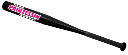 Baseballschläger Alu schwarz Prinzessin 65 cm lang 26 Zoll lustige Sprüche Motive
