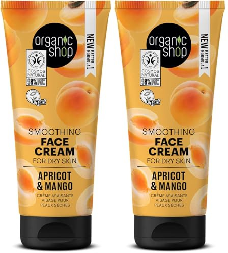 Organic Shop Crema Viso Levigante (Confezione da 2)