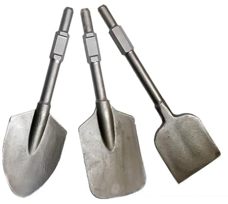 LXLAEOANG Grande pioche électrique 65 A avec tête de Pelle élargie et épaisse, pioche électrique 95 for Creuser du béton, Pelle for Arbre(Heart Shovel)