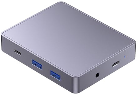 10 in 1 USB C Docking Station Adattatore Multiport Lettore di schede TF Porta multipla Dock Station da 3,5 mm per Notebook Laptop Adattatore multiporta Alluminio C Dock