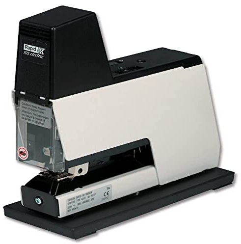 Rapid 105E 10870410 - Grapadora electrónica, color blanco y gris