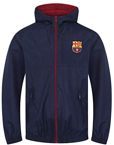 FC Barcelona Official Football Boys Shower Jacket Windbreaker 8-9 Years MB
