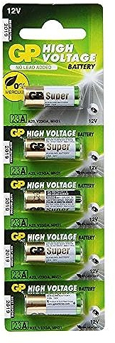 GP Lot de 5 Piles alcalines 23 A Super- 2C5/A23/V23GA/ MN21 12 V