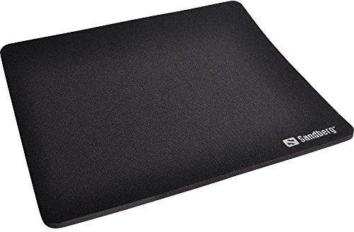 Sandberg Mousepad Black | Tapis de Souris Noir pour Souris Boule, Optique, Filaire, sans Fil | Tapis de Bureau Confortable | pour Le Bureau Les Jeux Le Travail Les études | Contrôle précis