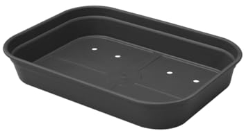 Elho Green Basics Grow Tray 36 - Accessori per Interno Esterno Coltura E Raccolta Accessori - Ø 36.0 x H 6.3 cm - Nero/Living Black
