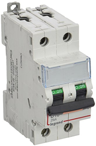 Disjoncteur DX³ - 25kA - 2P 230V~ à 400V~ - 10A - courbe D - 2 modules