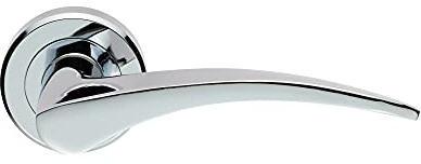 Serozzetta Olivier Door Handle, Satin Chrome