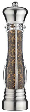 Grunwerg Gmill Macinapepe singolo in acciaio inox e acrilico, 30 cm