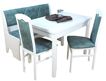 moebel direkt online Sitzgruppe 4-teilig Silvia Weiss/Opal Vintage