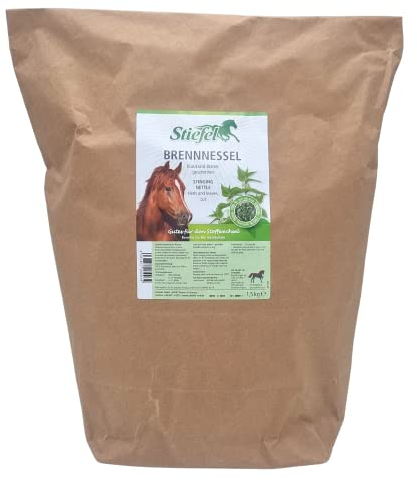 Stiefel Brennessel geschnitten 1,5 kg für Pferde - Natürliches Mineralfutter mit Haut und Gelenkunterstützung