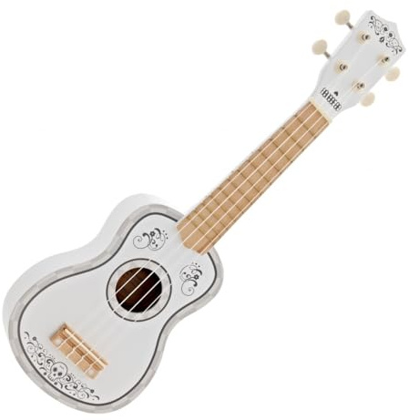 Ukulele von Gear4music, Day of the Dead | Für junge Anfänger, weiche Saiten und kleine Sopran-Größe, hochwertiges Laminat
