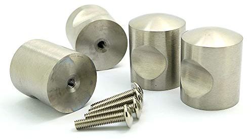 NUZAMAS Set di 4 pomelli per ante in armadio 304 in acciaio inox, pomoli per ante da cucina Cassetto rotondo per mobili comò Maniglie tonde per ferramenta (diametro 25 mm x 30 mm lungo)
