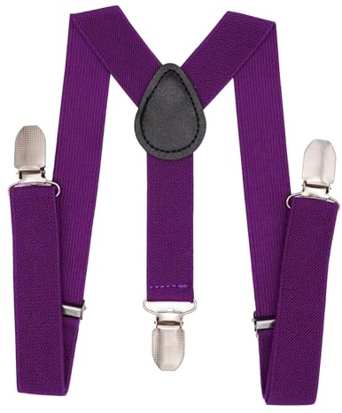 PlayCool - Bretelle a Y regolabili, larghe 2,54 cm, per bambini e bambine, Lilla, Taglia Unica