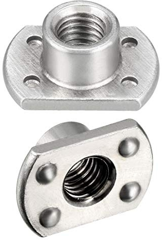 Nueces de soldadura M10 Tab Base UNC Acero al carbono Tornillo de máquina 4 Proyección Plata 10pcs