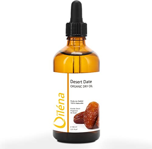 Huile Sèche Bio de Dattier du Désert | Réparatrice et Anti-âge | Soins Mixtes pour Peau et Cheveux | Riche en Acides Gras Essentiels, Protéines 100 ml