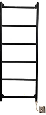 Heat & Things GreenedHouse Black Brass Electric Laddered Towel Rail