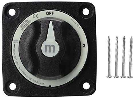 Interruptor Power Kill, 300 A, interruptor selector de batería, interruptor de 3 posiciones para barco autocaravana