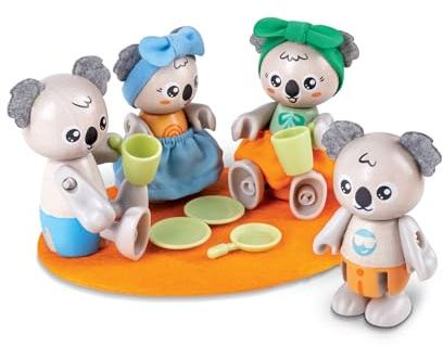 Hape Green Planet Explorers Elefantenfamilie - Lernspielzeug für Rollenspiele, Fantasie und Umweltbewusstsein, Nachhaltiges Tierfiguren-Spielset aus Bambusholz für Kinder ab 3 Jahren