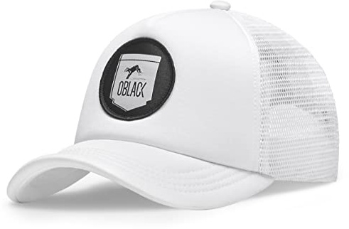 Oblack Cappello Uomo Bianco Classic Total White con Retina Cappello Invernali Uomo Berretto Uomo Berretto Donna Cappello Donna Invernale Cappelli Uomo - Cappellino Uomo con Visiera, Taglia unica