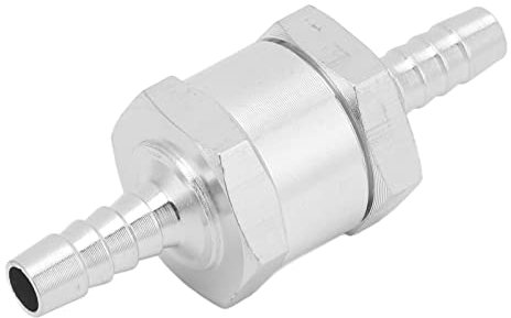 Clapet Anti-Retour de Carburant Essence à un Sens en Ligne Clapet Anti-Retour à Sens Unique sans Retour Alliage D'aluminium Universel pour L'Essence Essence Essence Eau (6 mm)
