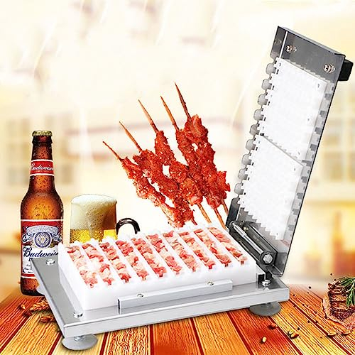 Spiedini di Kebab Macchina per Indossare Carne, Barbecue Portatile Kebab Maker, Spiedo Manuale Kebab Maker Carne di Manzo Verdure String Grill Accessori da Cucina Strumento per Gadget per Barbecue