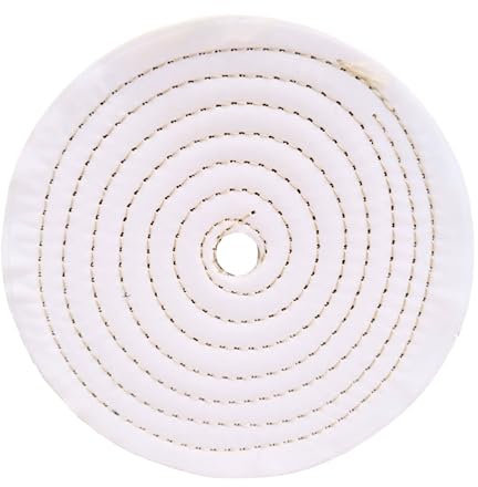 Lux Metal Disco de Pulido Fieltro Algodón 150mm con Agujero 12,7mm Discos para Pulir a Espejo Aluminio, Cromados, Metales Acero Inoxidable para Taladro, Rueda de Pulido Muela de latón Cobre Plexiglás