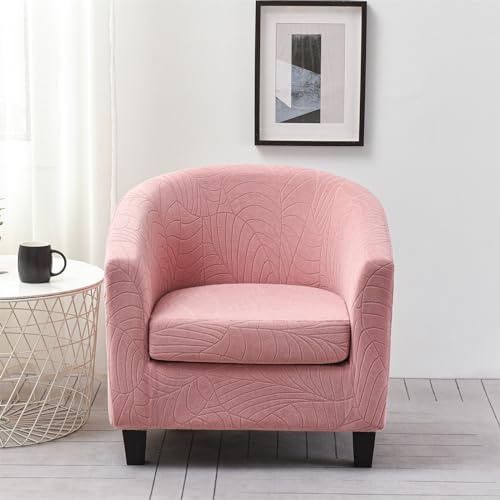Morbuy Wasserdicht Sesselbezug Stretch mit Armlehne, 2er Set Sessel Überzug Universal Sesselhussen Stretch Weich Sesselüberzug Elastisch Hussen für Clubsessel (Rosa)
