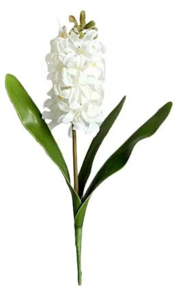 GeRRiT Künstliche Hyazinthe PE Hyacinthus Orientalis Simulation Blumen Kunststoff Real Touch Weiß