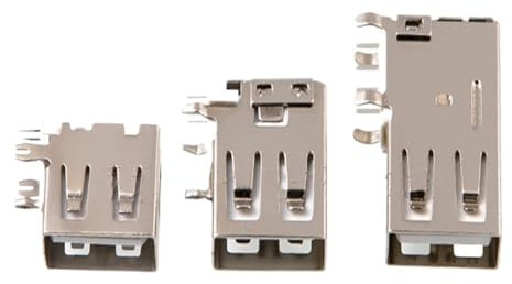 Connecteur de Prise à souder Femelle USB Type A, 100 pièces, Aiguille latérale 4 Broches, Interface de données USB à 90 degrés, Longueur 10mm/14mm/19.6mm (Color : Length 19.6mm)