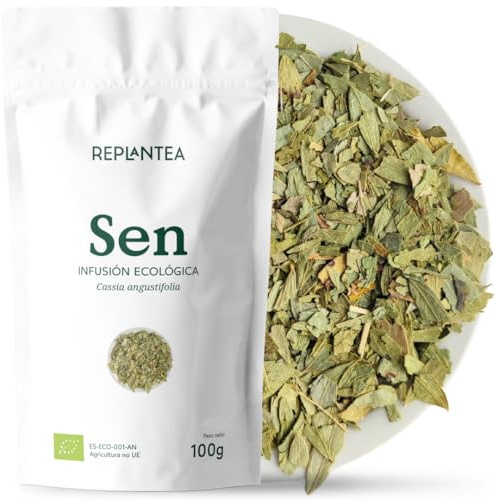 SEN INFUSIÓN ECOLÓGICA 100G (50 Tazas) | Infusión de Sen a Granel | Hojas de Senna para Infusión REPLANTEA