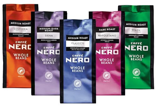 Caffè Nero Discovery Gift Box Selection Pack Roasted Coffee Beans 1KG (5 x 200g)