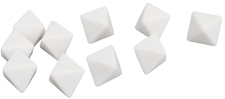 Akozon Set di 20 Dadi a Facce, Vuoti e Personalizzabili per Giochi da Tavolo, Insegnamento della Matematica Ed Eventi di Festa