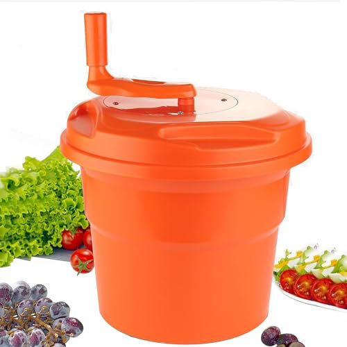 Commercial Salad Spinner, 10L 20L Large Vegetable Washer 10S Rapid Dehydration, Pp Material Bpa Free Fruit Vegetable Washer Basket Salad Dehydrator Drainer Mixer Easy To Clean 10L