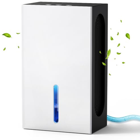 Eliofaneia Deumidificatore 2400ML a quad core motor,Deumidificatore Portatile per Eliminare L'umidità,Sbrinamento Automatico,7 Luce Colorata,Adatto Camera,Bagno,Armadio,deumidificatore casa Bianco