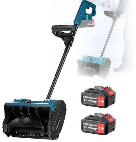 Souffleuse À Neige sans Fil, Souffleuse À Neige Électrique 650 W, Balayeuse À Neige Pliable 33 000 TR/Min, Largeur de Déneigement de 30 CM, Distance de Projection de 8 M Et Interrupteur de Sécurité