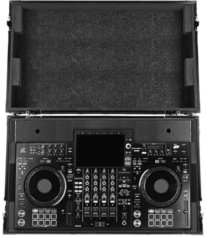 UDG Ultimate Flightcase AlphaTheta XDJ-AZ Plus Rollen, Schwarz (U91105BL) | 9-mm-Sperrholzschale; Schmetterlingsverriegelungen; verstärkte Eckschützer; Trolley- und Radsystem; Schauminnere