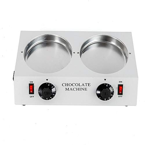 FAhyIXAOO Double Pot Chocolate Melting Machine Clear Lid Chocolate Warmer with Practical Handles Tabletop Chocolate Fountain Base for Parties