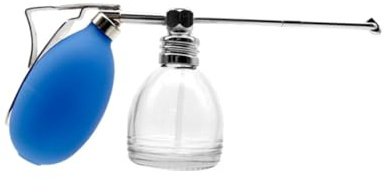 NIYANGLE Powder Spray Bottle Refillable Glass Blue for Men Home Travel Use | Convenient Powder Spraying, Repeated Use, Easy to Clean, Suitable for Flour and Soda Powder