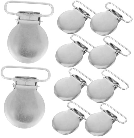 RORPOIR 10 Stück Metall Schnullerclip Schnullerhalter Für Jungen Mädchen Und Kleinkinder Beißringclip Mit Praktisch Und Sicher Kompakt Und Leicht Zu Tragen Für Neugeborenenbedarf