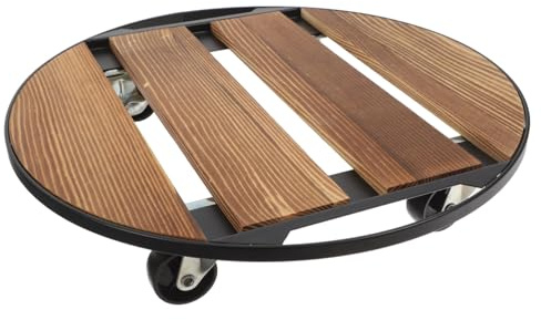TOYZFRIENDY Support de Pot de Fleurs avec roulettes Plateau Rond Mobile pour Jardin Intérieur et Extérieur Base Roulante Robuste pour Pots Lourds Chariot Déplaçable pour Plantes