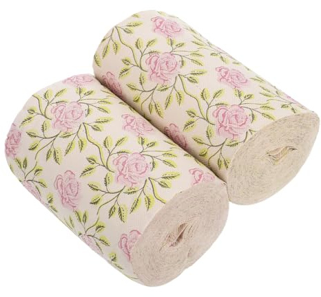 TOPBATHY 2 Piezas Papel Higiénico Decorativo con Estampado de Rosas Unidades Papel Absorbente para Baño sin Núcleo Amigable y Alta Absorción