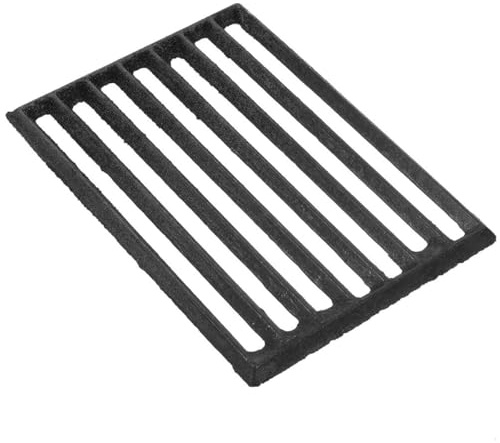 TOYANDONA Rectangular Iron Fire Grate 25.5x17cm High-temperature Resistant Metal Firewood Stove Grate Thickened 0.9cm for Outdoor Bbq Fireplace Use