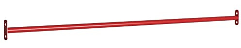 Kaloriko Turnstange 125 cm Stahl Rot mit 32 mm Rohrdurchmesser, pulverbeschichtet für Garten und Outdoor, Klettergerüst Zubehör für Kinder zum Springen, Klettern und Spielen in Freizeit und Sommer