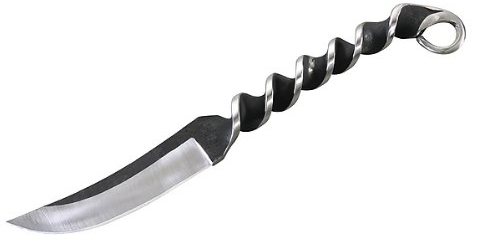 Herbertz Gürtelmesser, AISI 420, Ganzstahl, gedreht, Lederscheide