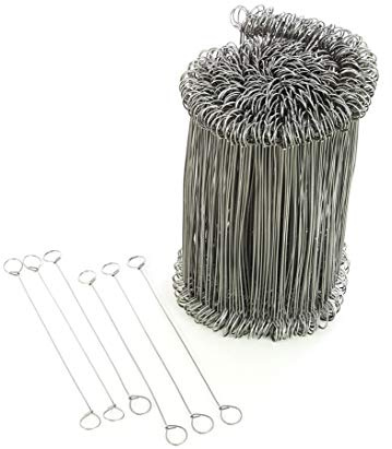 bambus-discount.com Bindedraht Edelstahl für Sichtschutz Befestigung, Länge 18cm, Set im 500er Pack